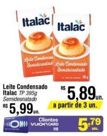 Fort Atacadista Leite Condensado Italac TP 395g Semidesnatado oferta