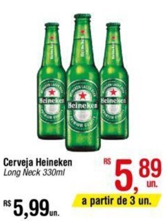 Fort Atacadista Cerveja Heineken Long Neck 330ml oferta
