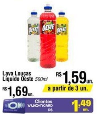 Fort Atacadista Lava Louças Líquido Oeste 500ml oferta