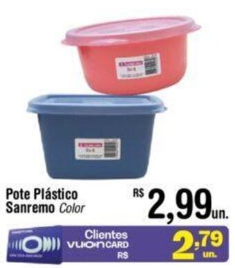Fort Atacadista Pote Plástico Sanremo Color oferta