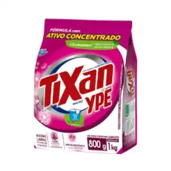 Lava roupas em pó concentrado tixan ypê maciez pacote 800g
