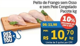 Tenda Atacado Peito de Frango sem Osso e sem Pele Congelado Pacote kg oferta