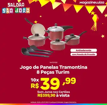 Jogo de Panelas Tramontina 8 Peças Turim