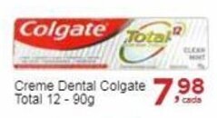 Rossi Supermercado Creme Dental Colgate total 12 90g oferta