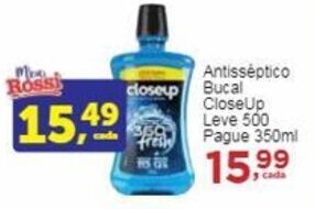 Antisséptico Bucal Close Up Leve 500 Pague 350ml