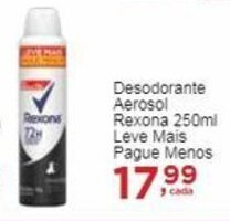 Rossi Supermercado Desodorante Aerosol Rexona 250ml Leve Mais Pague Menos oferta