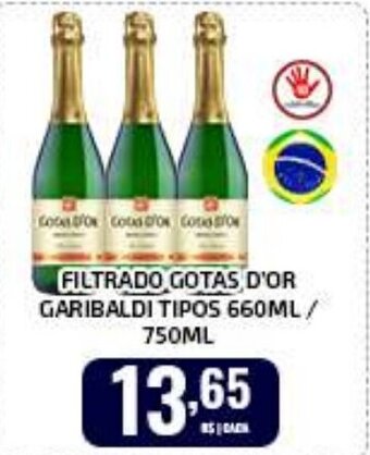 FILTRADO GOTAS D'OR GARIBALDI TIPOS 660ML/ 750ML