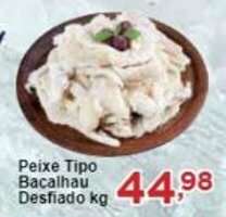 Rossi Supermercado Peixe Tipo Bacalhau Desfiado kg oferta