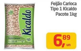 Tenda Atacado Feijão Carioca Tipo 1 Kicaldo Pacote 1kg oferta