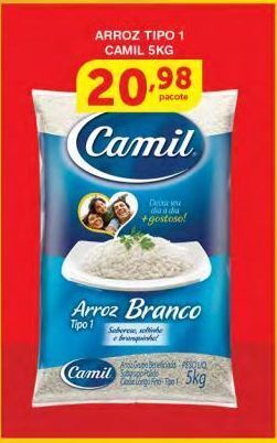 Roldão Arroz tipo 1 camil 5kg oferta