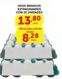 Roldão Ovos brancos extragrandes com 20un oferta
