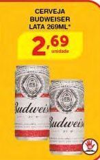 Roldão Cerveja budweiser lata 269ml oferta