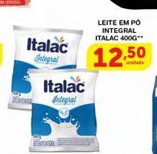 Roldão Leite em pó integral italac 400g oferta