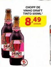Roldão Chopp de vinho draft tinto 600ml oferta