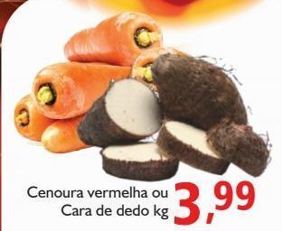 Supermercados ABC Cenoura vermelha ou cara de dedo kg oferta