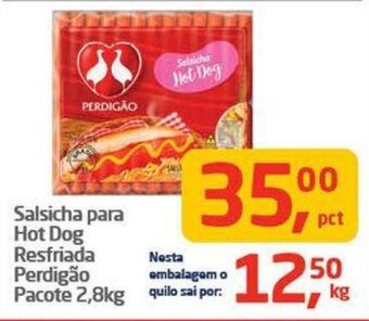 Tenda Atacado Salsicha para Hot Dog Resfriada Perdigão Pacote 2,8kg oferta