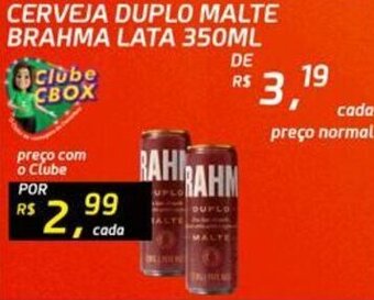 CenterBox CERVEJA DUPLO MALTE BRAHMA LATA 350ML oferta