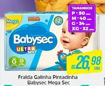 Fralda Galinha Pintadinha babysec Mega Sec