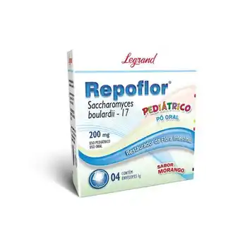 Farmácias Pague Menos Repoflor pediátrico com 4 envelopes 1g oferta