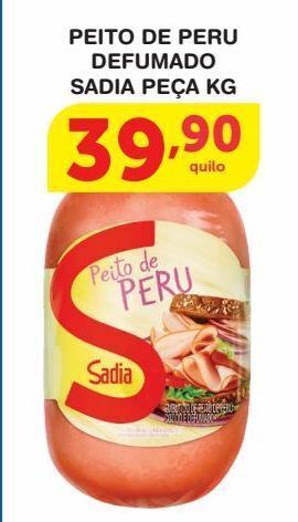Roldão Peito de peru defumado sadia kg oferta