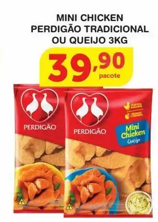 Roldão Mini chicken perdigão tradicional ou queijo 3kg oferta
