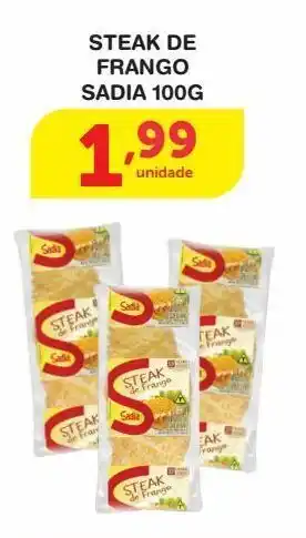 Roldão Steak de frango sadia 100g oferta