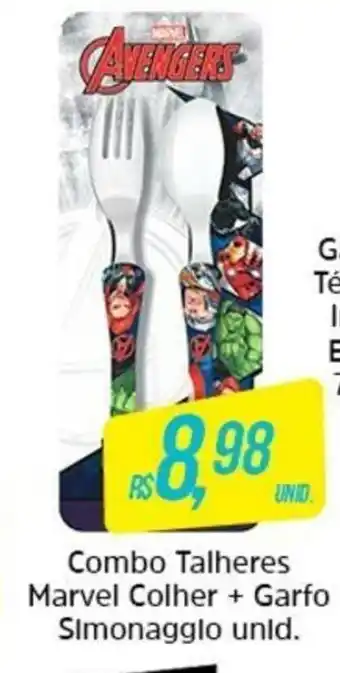 Combo Talheres Marvel Colher + Garfo Simonagglo unid.
