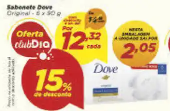 Dia Sabonete Dove 6 x 90g oferta