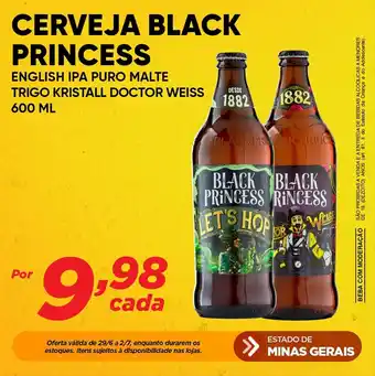 Dia CERVEJA BLACK PRINCESS ENGLISH IPA PURO MALTE TRIGO KRISTALL DOCTOR WEISS 600 ML oferta