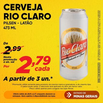 Dia CERVEJA RIO CLARO PILSEN - LATÃO 473ML oferta