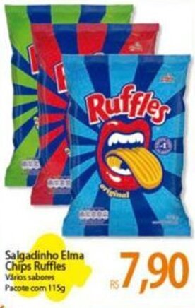 Salgadinho Elma Chips Ruffles Vários sabores Pacote com 115g