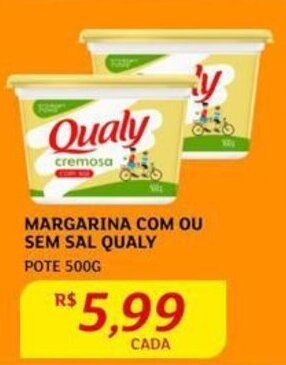 Assaí Atacadista MARGARINA COM OU SEM SAL QUALY POTE 500G oferta