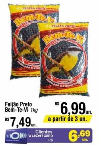 Fort Atacadista Feijão Preto Bem-Te-Vi 1kg oferta