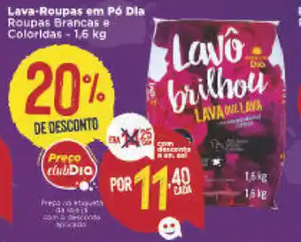 Dia Lava roupas em po Dia 1.6kg oferta