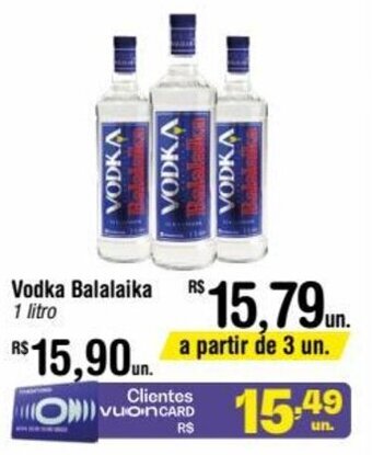 Fort Atacadista Vodka Balalaika 1 litro oferta