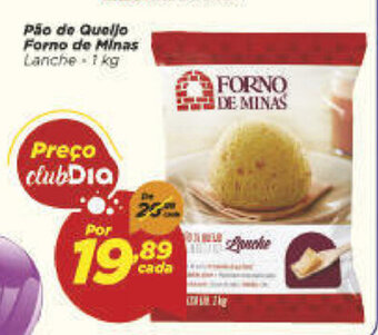 Dia Pao de queijo Forno de Minas 1kg oferta