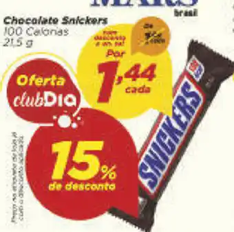 Dia Chocolate Snickers 21.5g oferta