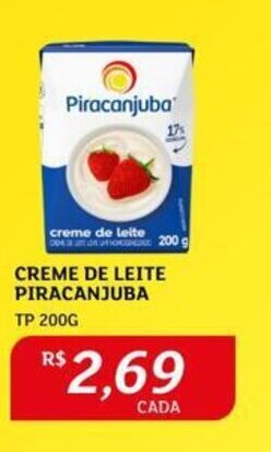 Assaí Atacadista CREME DE LEITE PIRACANJUBA TP 200G oferta
