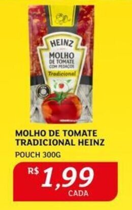 Assaí Atacadista MOLHO DE TOMATE TRADICIONAL HEINZ POUCH 300G oferta