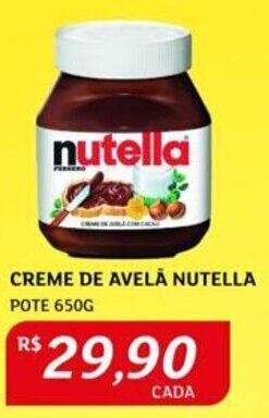 Assaí Atacadista CREME DE AVELA NUTELLA POTE 650G oferta