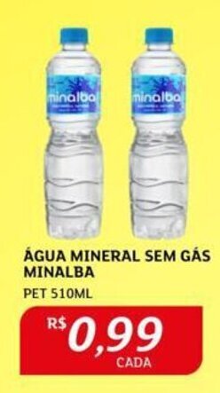 Assaí Atacadista ÁGUA MINERAL SEM GÁS MINALBA PET 510ML oferta
