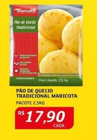 Assaí Atacadista PÃO DE QUEIJO TRADICIONAL MARICOTA PACOTE 2,5KG oferta