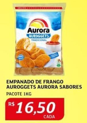 Assaí Atacadista EMPANADO DE FRANGO AUROGGETS AURORA SABORES PACOTE 1KG oferta