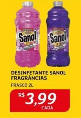 Assaí Atacadista DESINFETANTE SANOL FRAGRÂNCIAS FRASCO 2L oferta