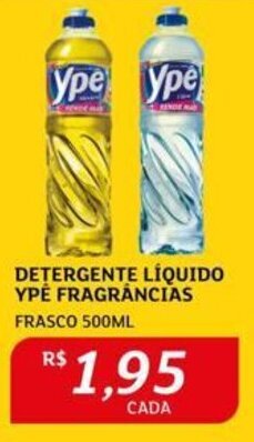 Assaí Atacadista DETERGENTE LÍQUIDO YPE FRAGRÂNCIAS FRASCO 500ML oferta