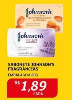 Assaí Atacadista SABONETE JOHNSON'S FRAGRÂNCIAS EMBALAGEM 80G oferta