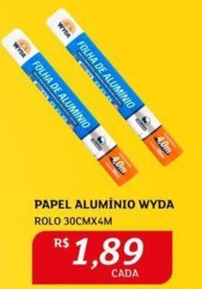 Assaí Atacadista PAPEL ALUMÍNIO WYDA ROLO 30CMX4M oferta