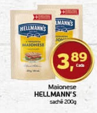 Cometa Supermercados Maionese HELLMANN'S sachê 200g oferta