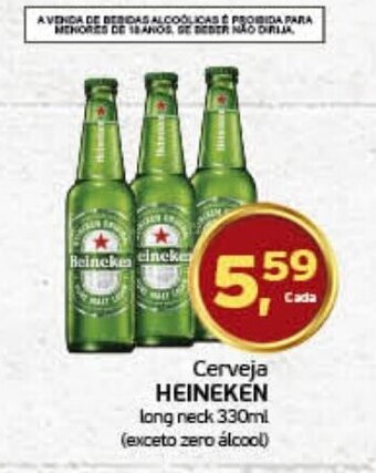 Cometa Supermercados Cerveja HEINEKEN long neck 330ml (exceto zero álcool) oferta