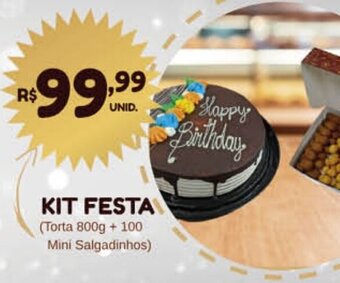 Cometa Supermercados KIT FESTA (Torta 800g + 100 Mini Salgadinhos) oferta